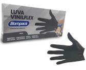 Kit luva vinilflex preta c/100 - bompack