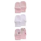 Kit luvas com 3 unidades - Animais rosa