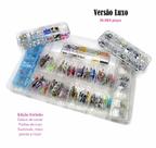 Kit luxo 34mil peças joias de unhas manicure caviar strass margarida