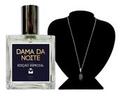 Kit Luxo Perfume Dama da Noite + Colar Prata 925 e Esmeralda