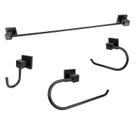 Kit Luxo Prime Acessórios Para Banheiro Aço Inox 4 Peças Cód. 23244