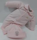 Kit Luxo Touca + Macacão Soft Bebê Menina Zafielo Ref 552