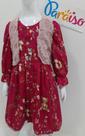 Kit Luxo Vestido Menina Paraiso + Bolero Tam 1 2 3 4 Cd 8190