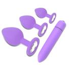 Kit LuxÚRia Capsula VibratÓRia E Plugs Meame Mpa1061 Roxo