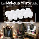 Kit Luz Camarim Espelho 10 Lâmpadas Led Auto Colante Make Feminino Imperdível BLOGUEIRA