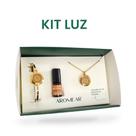Kit LUZ - Colar e Bracelete Difusor Girassol + Óleo Essencial +Energia