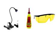 Kit luz negra, óculos uv, contraste para detectar vazamento no ar condicionado Kit luz negra, óculos uv, contraste para detectar vazamento no ar condicionado