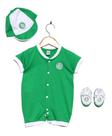 Kit Macacão Bebê Palmeiras 3 Peças Oficial