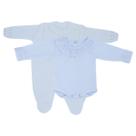 Kit Macacão Laço Branco e Body com Gola e Punho de Renda Kit Macacão Laço Branco e Body com Gola e Punho de Renda