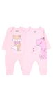 Kit Macacão Longo infantil em Suedine com Estampa Silk Dino Cute Coração