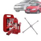 Kit macaco hidraulico 2t e chave de roda 17 19 21 23 cinoy