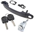 Kit Maçaneta Cilindro Porta Esquerda Compatível com Gol Voyage Saveiro G5 G6 G7 Polo após 02 Fox após 03 Spacefox após 06 e Porta Direita Golf 02 a 07