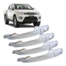 Kit Maçaneta Externa Cromada L200 Triton 2008 2009 2010 2011 2012 2013 2014 2015 em Diante