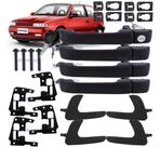 Kit Maçaneta Externa Interna Gol Parati G2 1996 1997 1998 1999 Preta 4 Portas