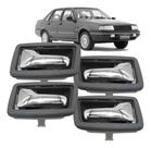 Kit Maçaneta Interna Cinza Cromada Metal Santana Voyage 4 Portas
