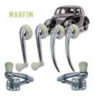Kit Maçaneta Manivela Roseta Trinco Marfim Fusca Karman Guia