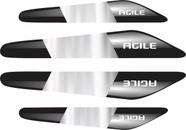 Kit Maçaneta Soleira Faixa Emblema Agile Effect Preto Kit Maçaneta Soleira Faixa Emblema Agile Effect Preto