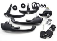 Kit Maçanetas de Metal Pretas Externas Portas Cilindro de Ignição Kombi Clipper até 1997 Kit Maçanetas de Metal Pretas Externas Portas Cilindro de Ignição Kombi Clipper até 1997