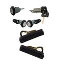 Kit Maçanetas E Cilindros Mesma Chave Chevette Monza preto