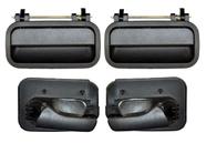 Kit Maçanetas Portas Traseiras Externas Internas compatível com Corsa G1 - 1994 a 2002 Corsa Classic - todos até 2005