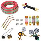Kit Maçarico 200 Para Solda GLP 13 Kg e Oxigênio com 14 Peças