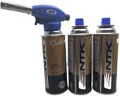 Kit Maçarico Portátil Culinário bullfire M5 + 3 Refis NTK Kit Maçarico Portátil Culinário bullfire M5 + 3 Refis NTK