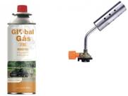 Kit Maçarico Portátil GT-49 Manual Regulagem de Chama + 1 Lata Refil- Globalmix