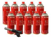 Kit Maçarico Portátil Super Fire + 12 Gás Butano Rothenberger