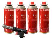 Kit Maçarico Portátil Super Fire + 4 Gás Butano Rothenberger