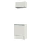 Kit Madesa Topazio 60cm 2 Portas com Armário Aéreo e Balcão