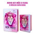 Kit Mãe e Filha - 2 Bíblias Com Harpa Capa Dura Feminina