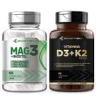 Kit Mag3 Dimalato Quelato Taurato Inositol D3 2.000ui K2 Mk7 149mcg 120Cáps Ecomev