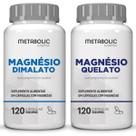 Kit Magnesio Dimalato Quelato Bisglicinato 500Mg 240cápsulas Metabolic Farma