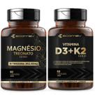 Kit Magnesio Treonato L Tirosina D3 2.000ui K2 Mk7 149mcg 120cáps Ecomev