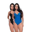 Kit Maiô Feminino Bojo Fixo Transpassado Levanta Busto Praia Kit Maiô Feminino Bojo Fixo Transpassado Levanta Busto Praia