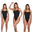 Kit Maio Feminino Cavado Body Manga Alcinha Tecido Suplex Moda Praia Verao