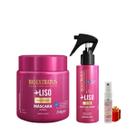 Kit Mais liso 1 Máscara 250ml 1 Spray 100ml + Presente Lourre 15ml