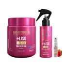 Kit Mais liso 1 Máscara 500ml 1 Spray 100ml + Presente Lourre 15ml