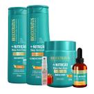 Kit Mais Nutrição 1 Shampoo 1 Condicionador 1 Mascara 500g + Óleo 40ml Bio Extratus + Presente Lourre 15ml