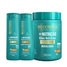 kit Mais Nutrição 1 Shampoo 1 Condicionador 350ml 1 Mascara 1kg Bio Extratus