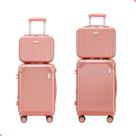 Kit Mala 4 Peças, 2 Malas com Rodinha 2 Necessaire Frasqueira, com Fechadura TSA, Senha Segura, Resistente, Viagem, Reforçada