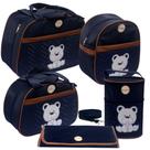 Kit Mala Bolsa Maternidade Menino 5 Peças Marinho Caramelo Urso Kit Mala Bolsa Maternidade Menino 5 Peças Marinho Caramelo Urso