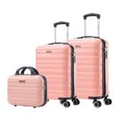 Kit Mala de Mão Viagem Bordo Abs Rígido Rodas 360 Maleta