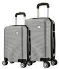 Kit Mala de Viagem 2 Peças Bordo e Grande - C/ 4 Rodinhas 360º