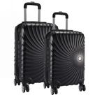 Kit Mala de Viagem 2 Peças Bordo e M - C/ 4 Rodinhas 360º Rosa Ouro