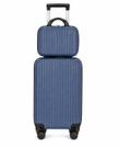 Kit Mala de Viagem 20" + Frasqueira Polipropileno World Bags Resistente Rodinhas 360 Bordo