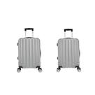Kit Mala de Viagem abs 2 peças Adventure e Action Fortt Cinza MAB01-CZ