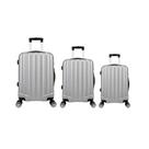 Kit Mala de Viagem abs 3 peças Adventure Fortt Prata - KMV01-PR