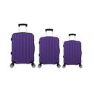 Kit Mala De Viagem ABS 3 Peças Adventure Fortt Roxa KMV01-RX