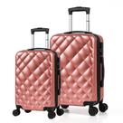Kit Mala de Viagem ABS/PC - 2 Peças (Bordo + Grande) com Rodas 360º